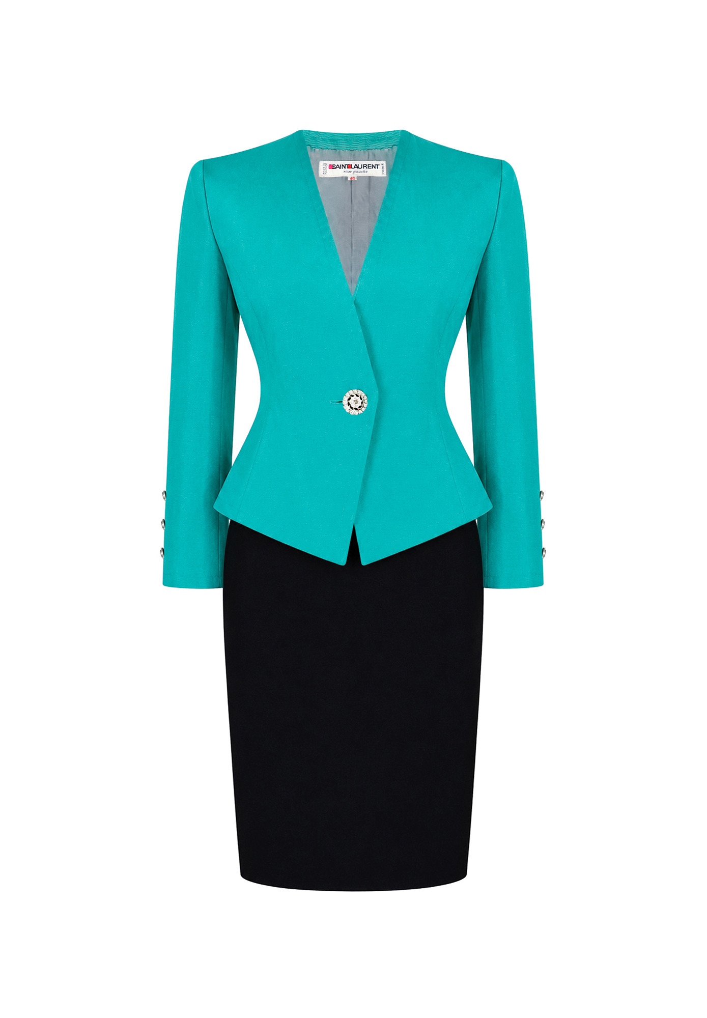 Saint Laurent Suit With Turquoise Jacket
