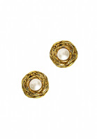 Chanel Twisted Clips with Pearls