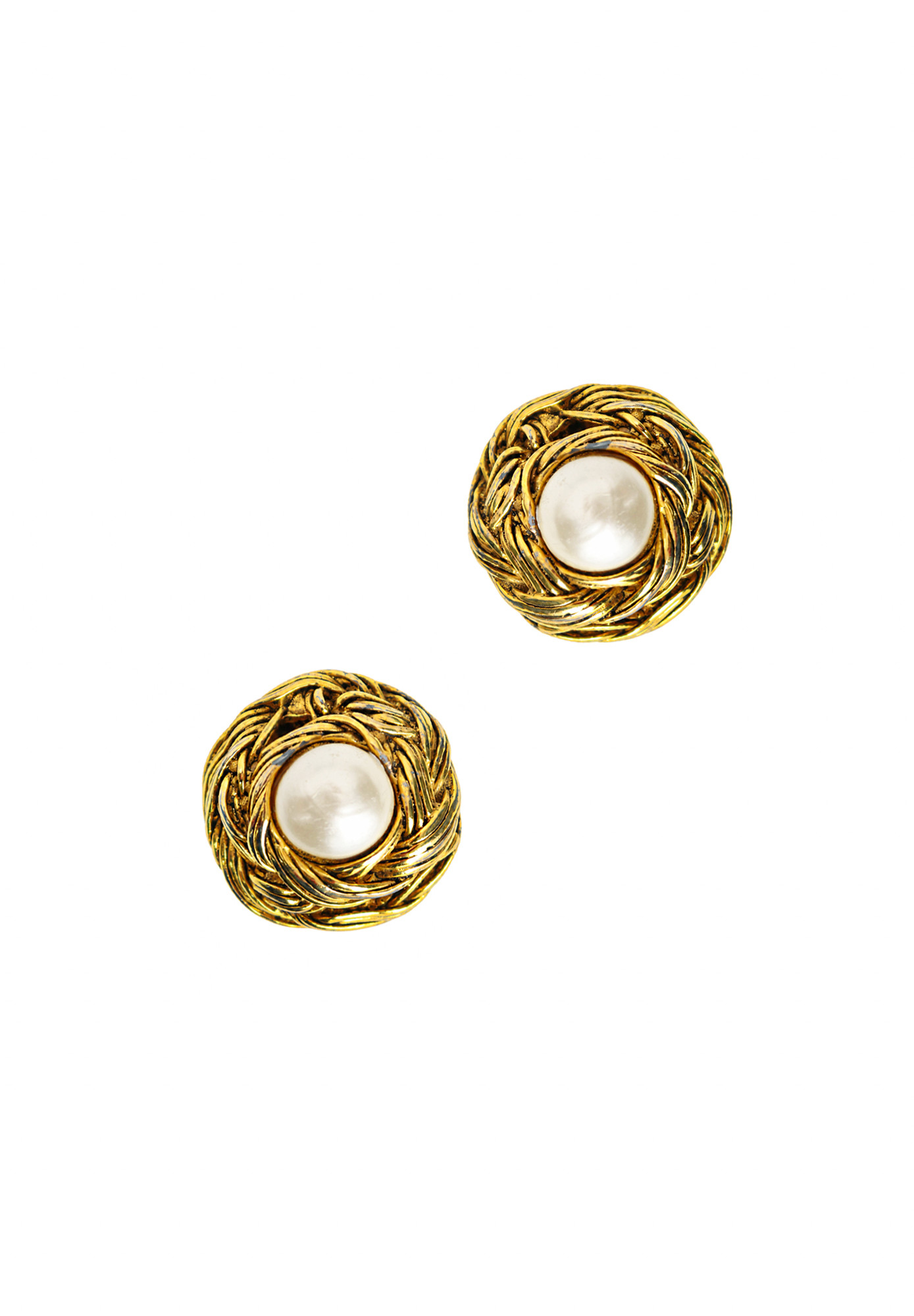 Chanel Twisted Clips with Pearls
