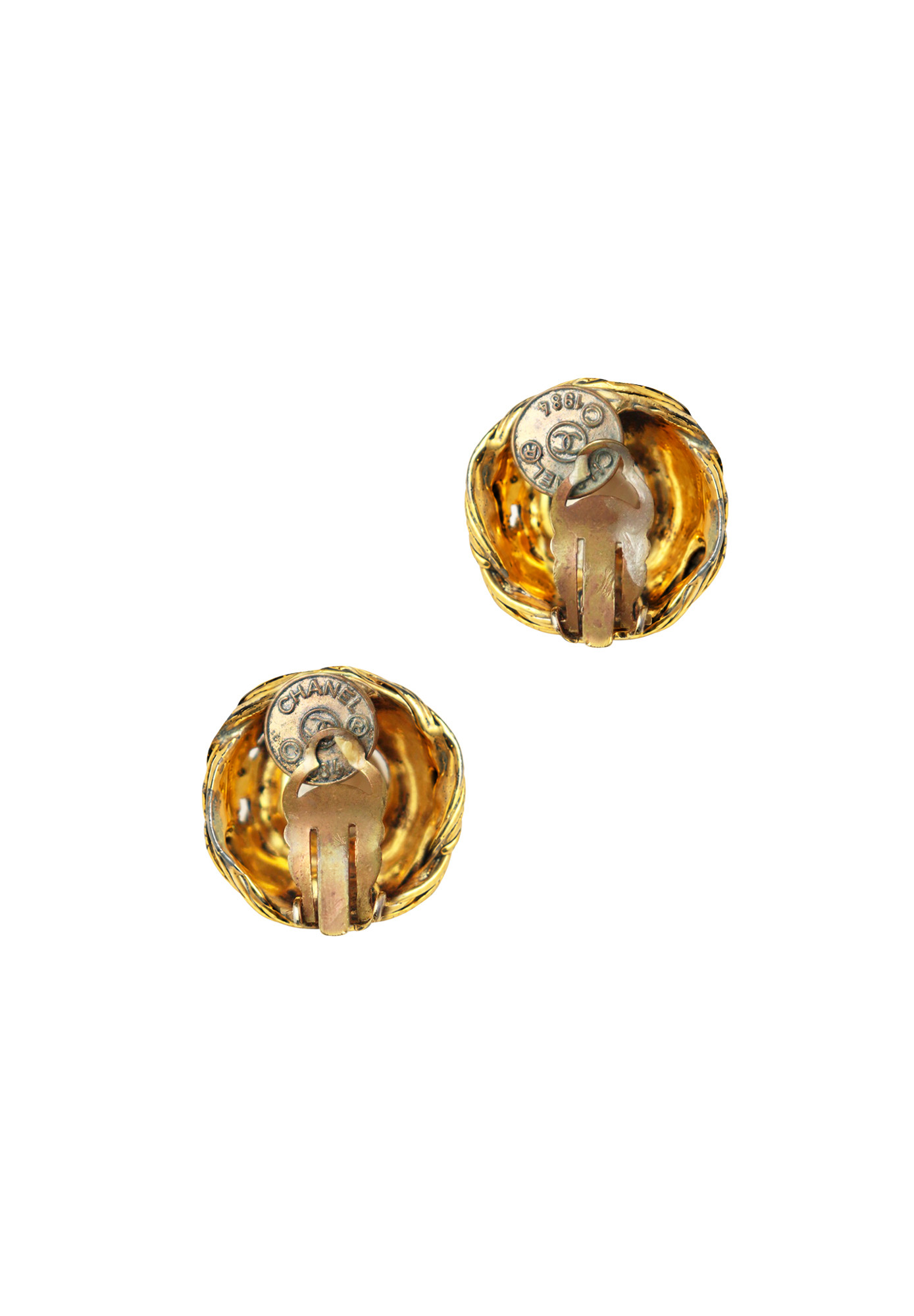 Chanel Twisted Clips with Pearls