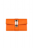 Hermès Médor 23 Orange Swift Clutch