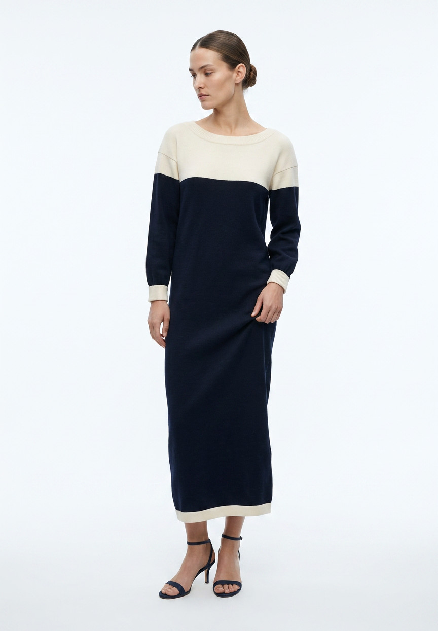 Chanel Knit Color-Block Dress