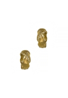 Grosse Vintage Golden Crystals Clips 
