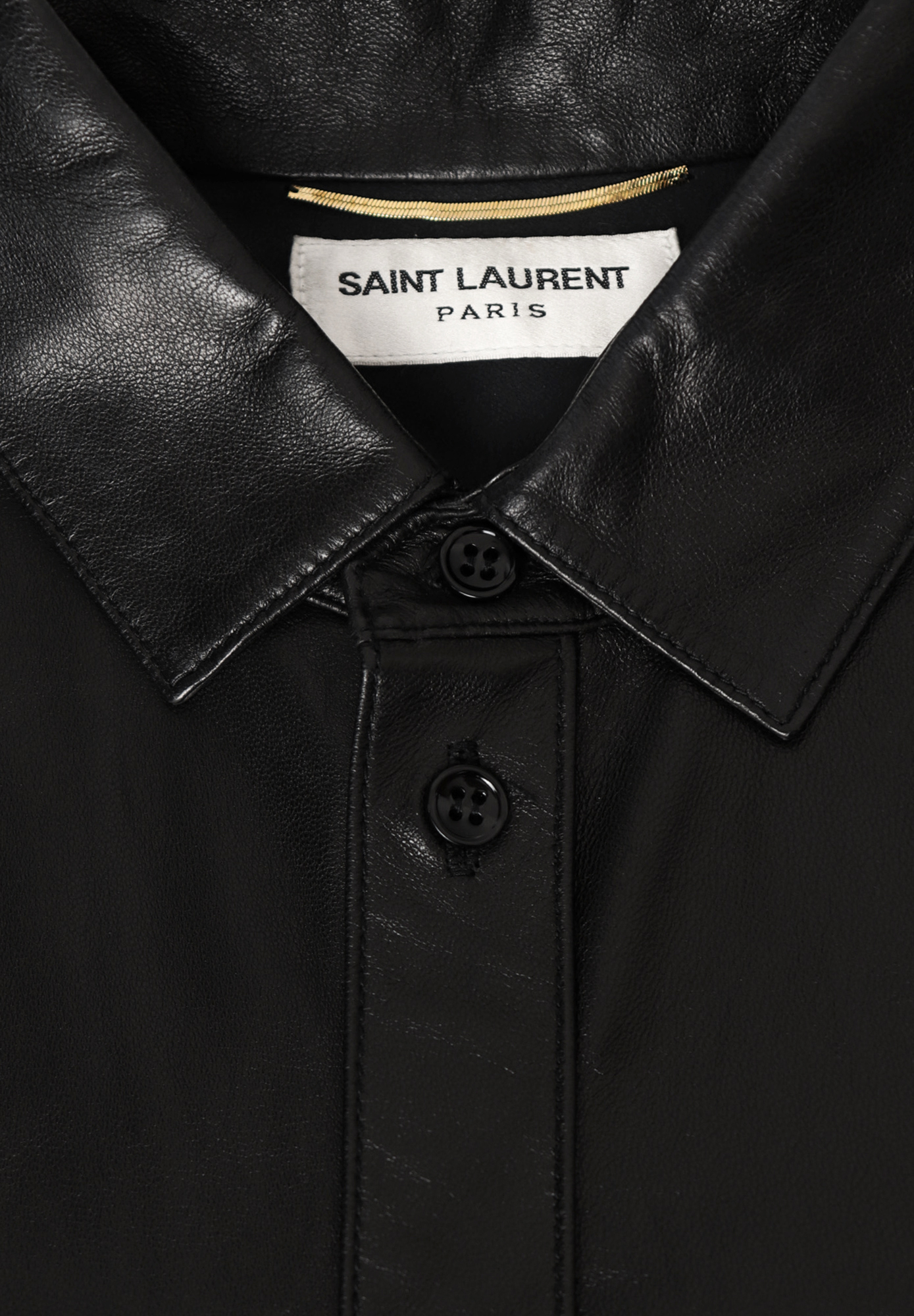 Saint Laurent Leather Blouse