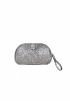 Christian Dior Silver Floral Beaded Wristlet Bag