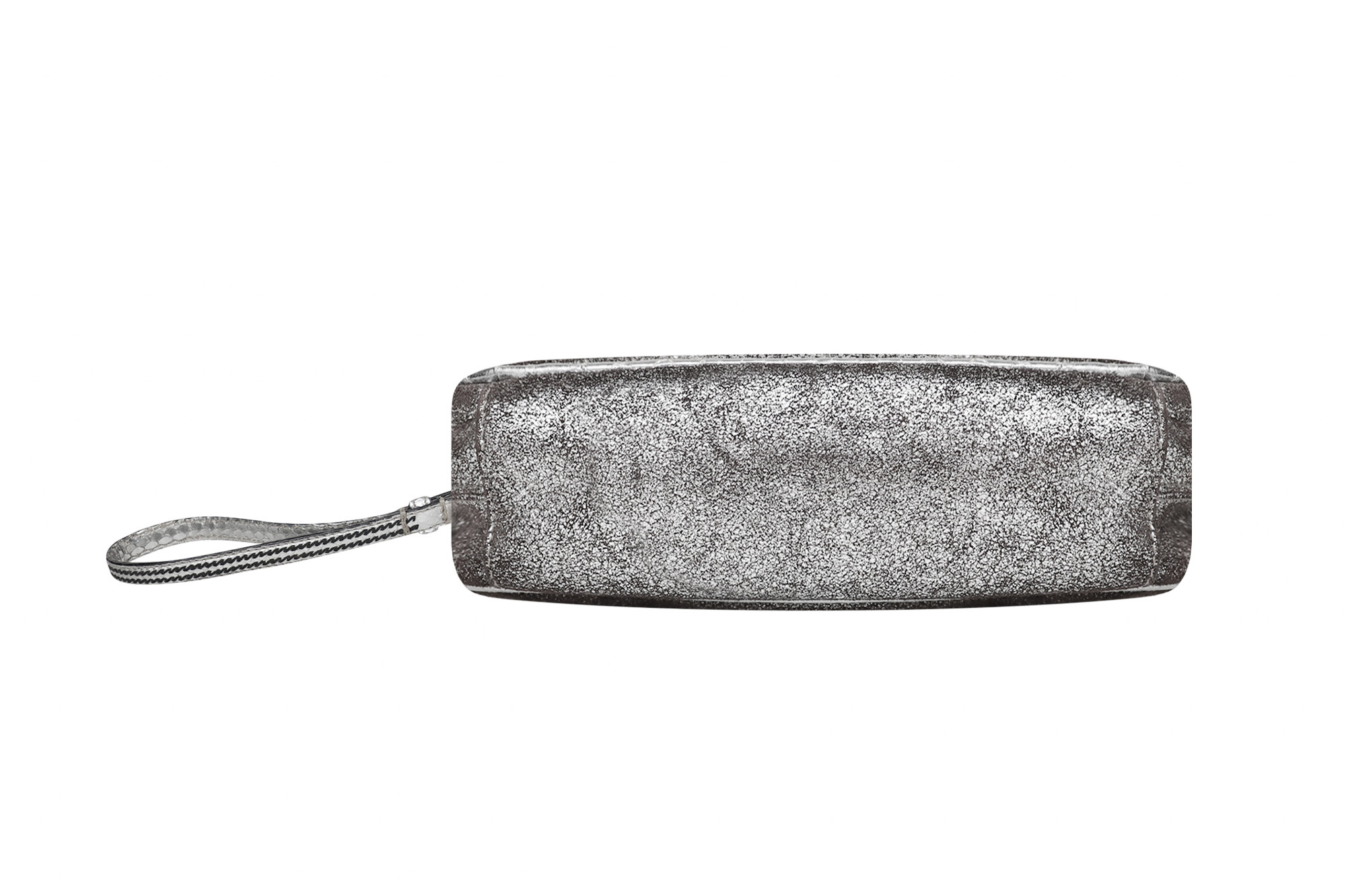Christian Dior Silver Floral Beaded Wristlet Bag