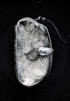 Christian Dior Silver Floral Beaded Wristlet Bag