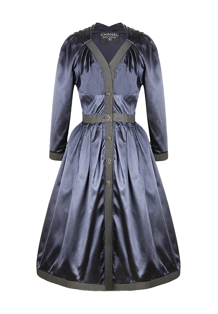 Chanel Dark Blue Silk Dress