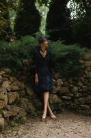 Chanel Dark Blue Silk Dress