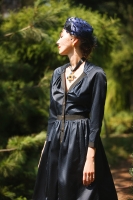 Chanel Dark Blue Silk Dress