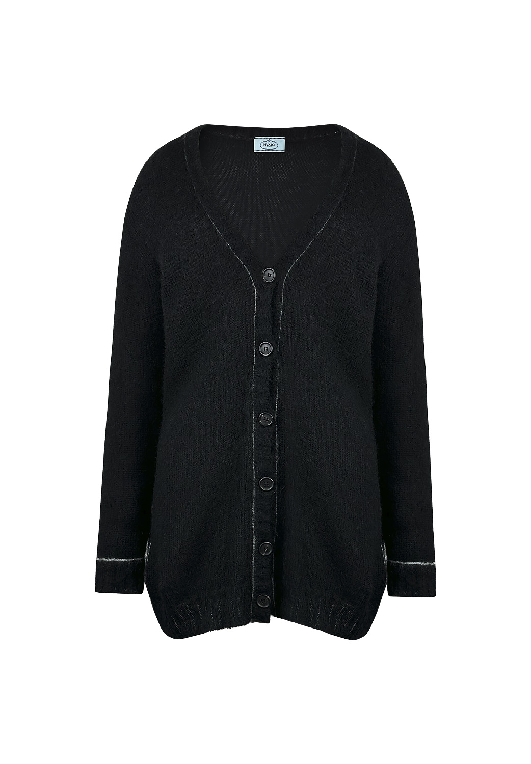 Prada Black Mohair Cardigan
