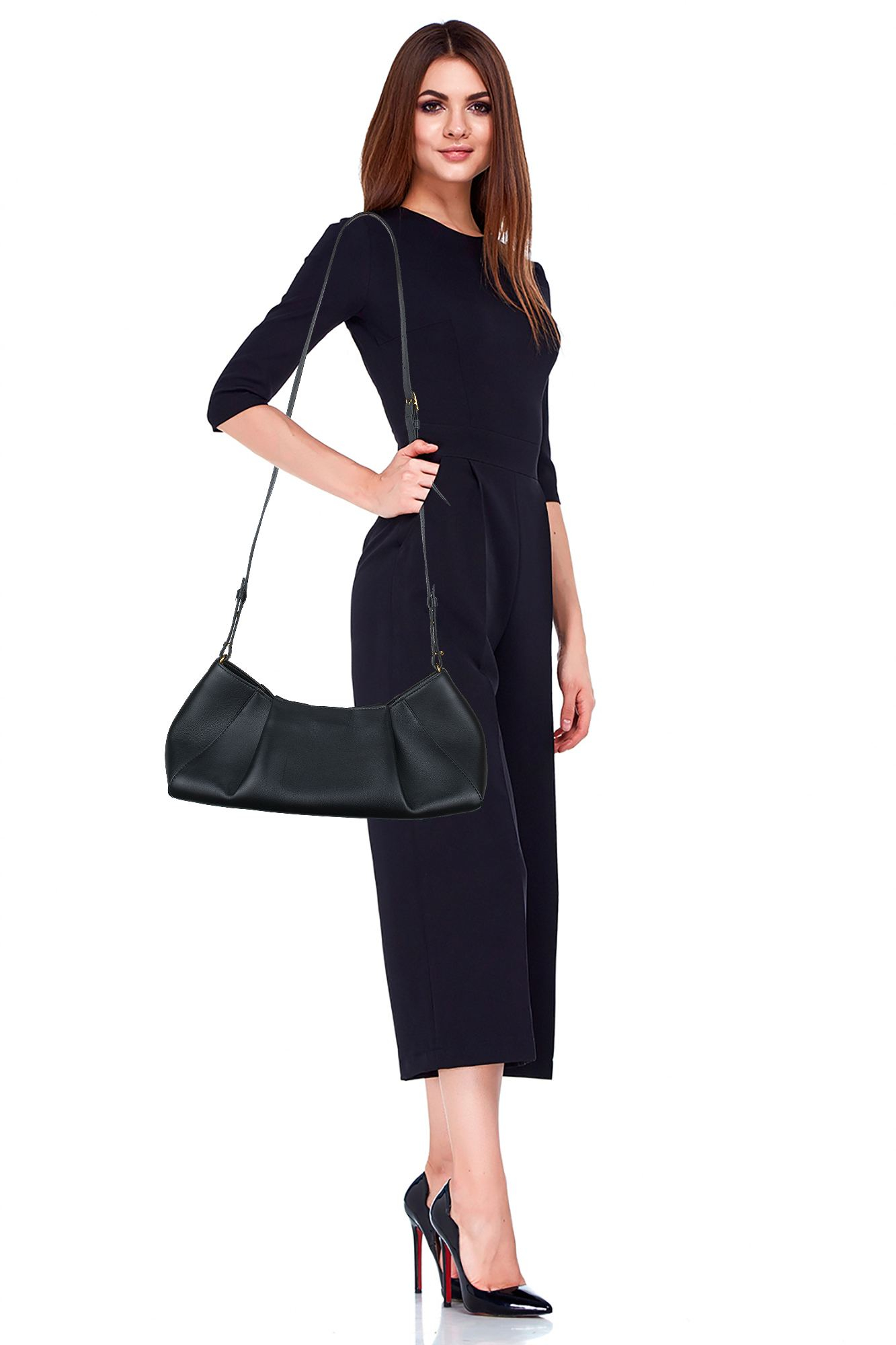 Khaite Jeanne Black Leather Bag