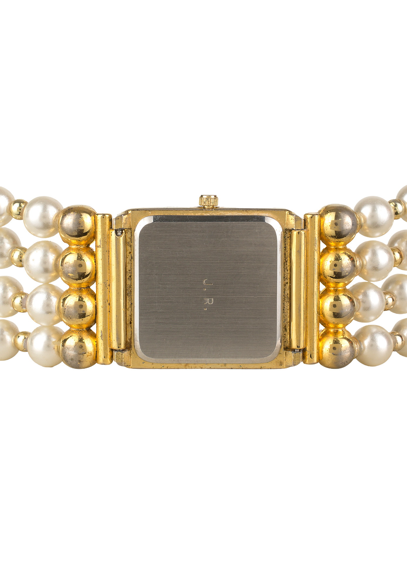 Joan Rivers Gold Watch With Pearl Bracelet