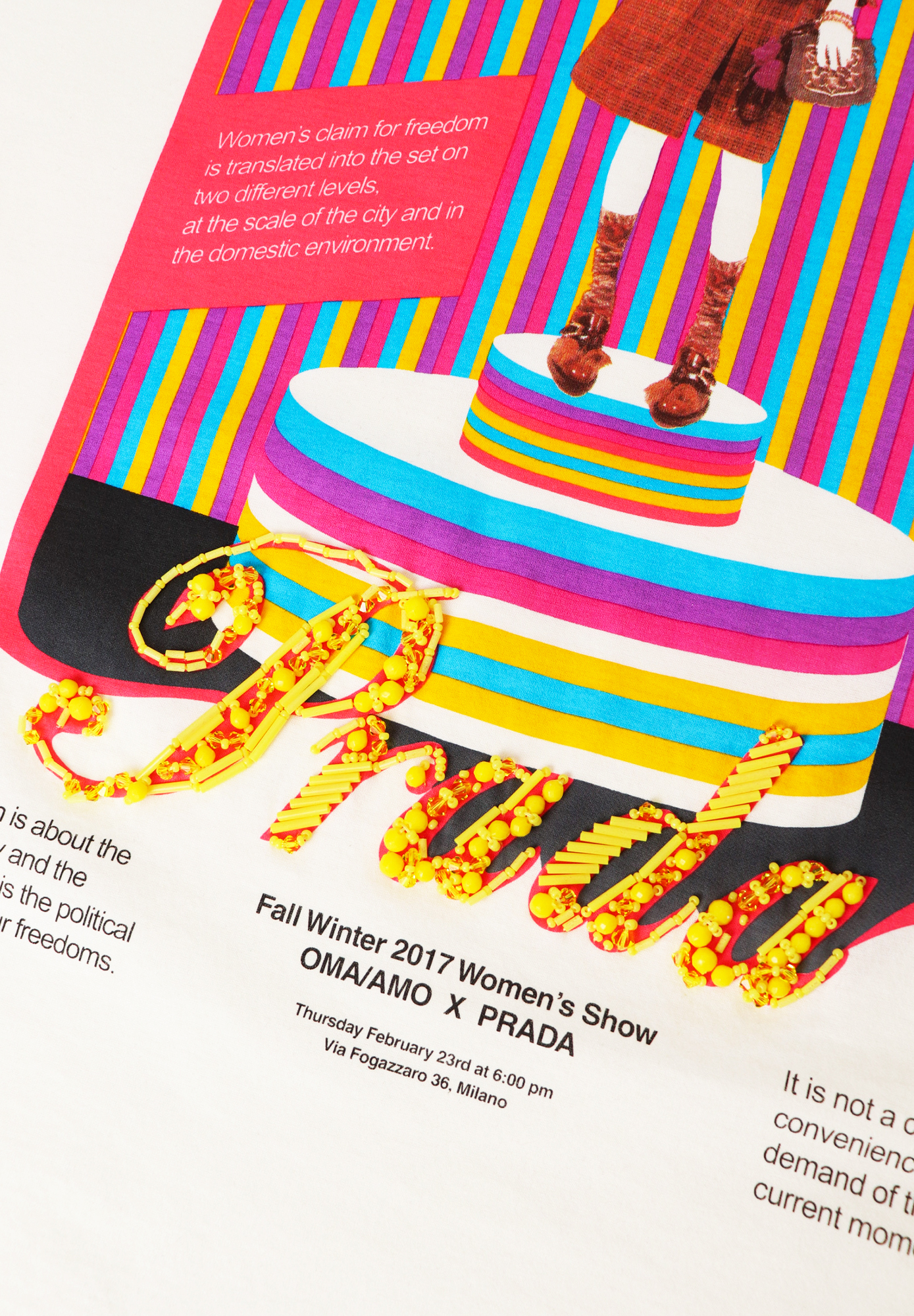 Prada White T-shirt With Print And Embroidery