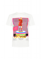 Prada White T-shirt With Print And Embroidery