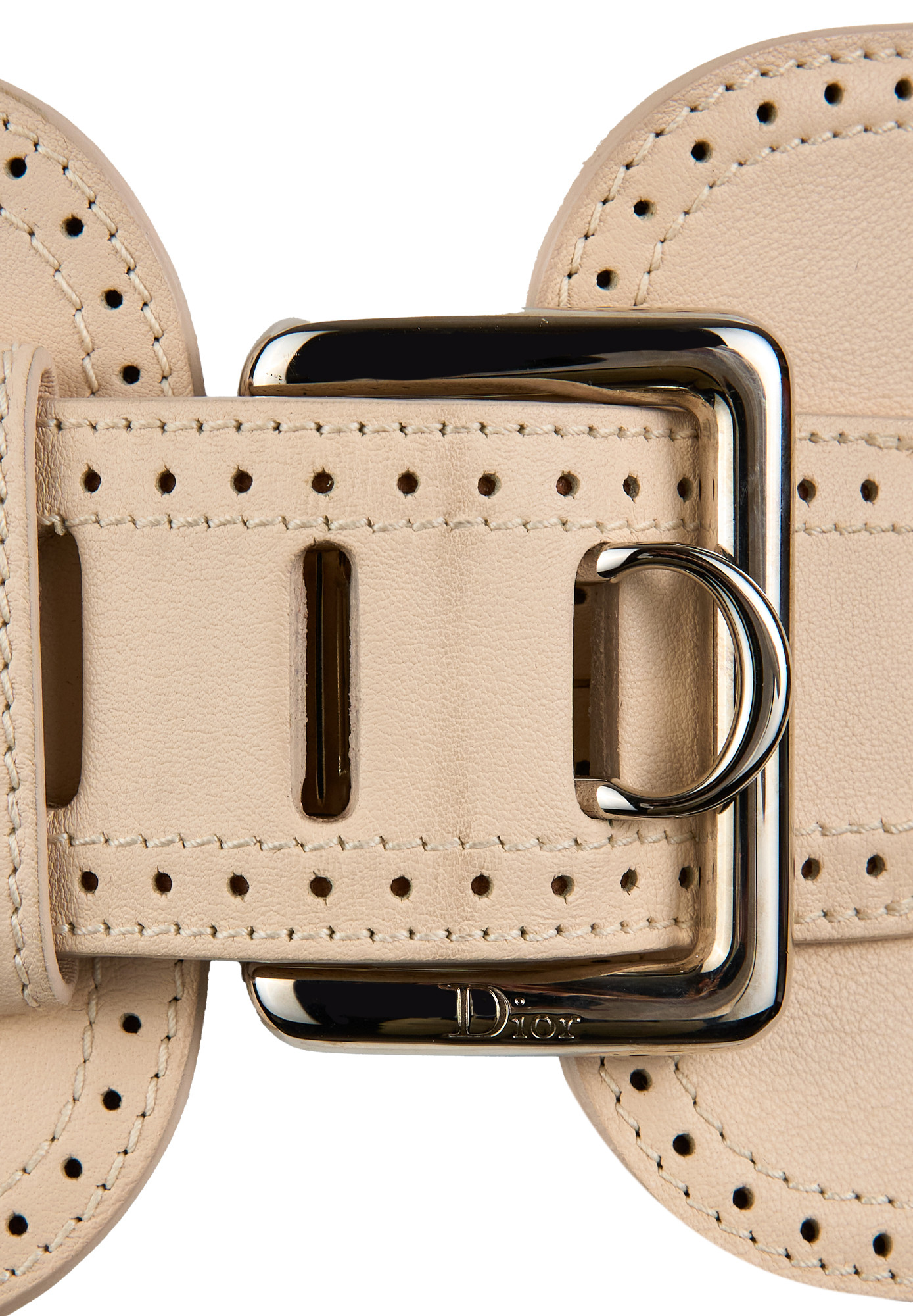 Beige Wide Belt Christian Dior