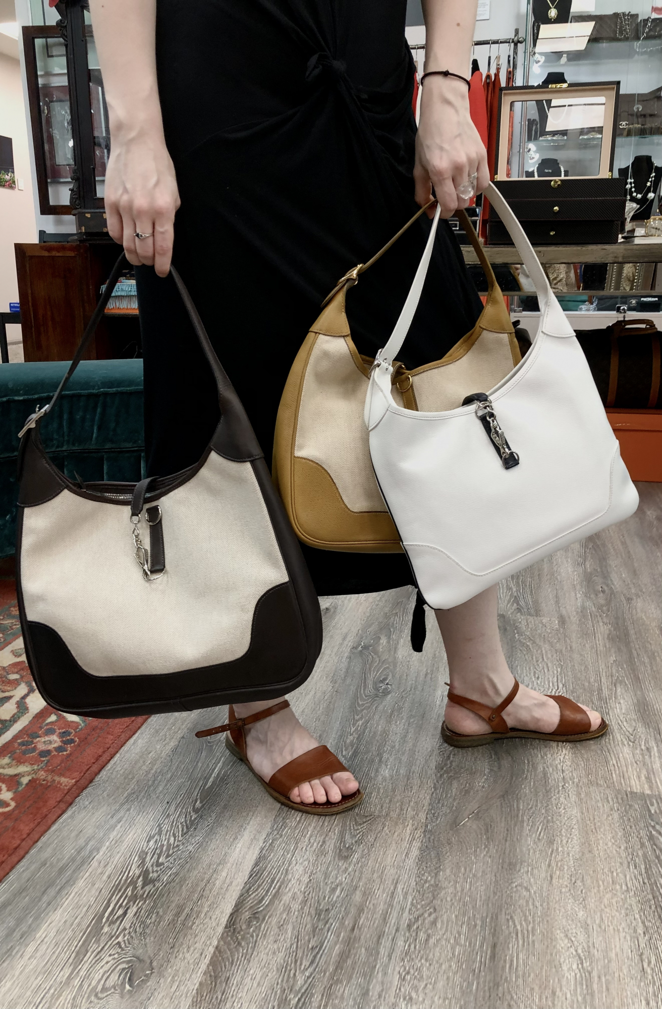 Hermès Trim 31 White Epsom Leather Bag