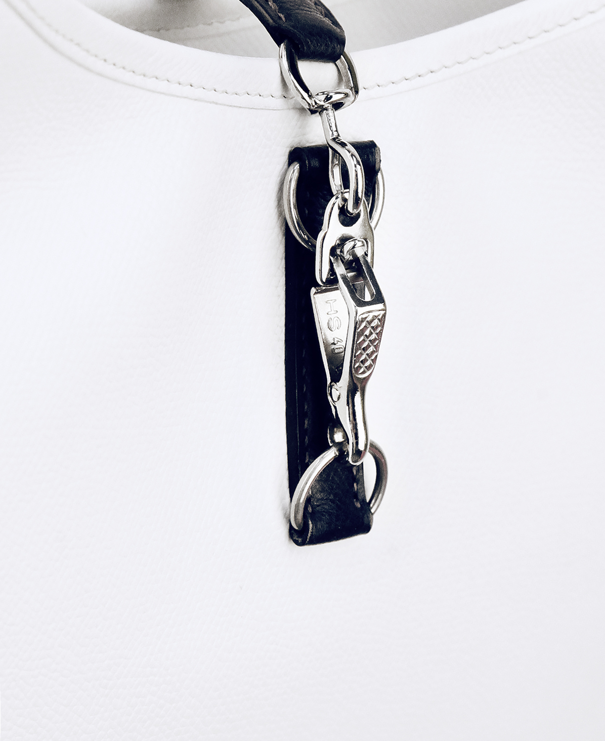 Hermès Trim 31 White Epsom Leather Bag