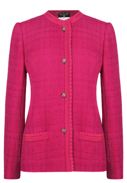 Chanel Magenta Tweed Jacket
