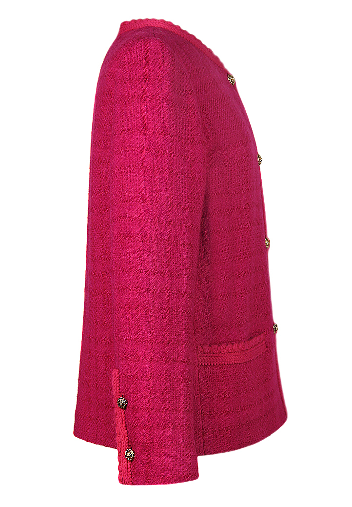 Chanel Magenta Tweed Jacket