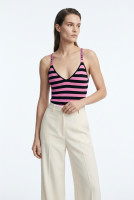 Christian Dior Striped Bodysuit