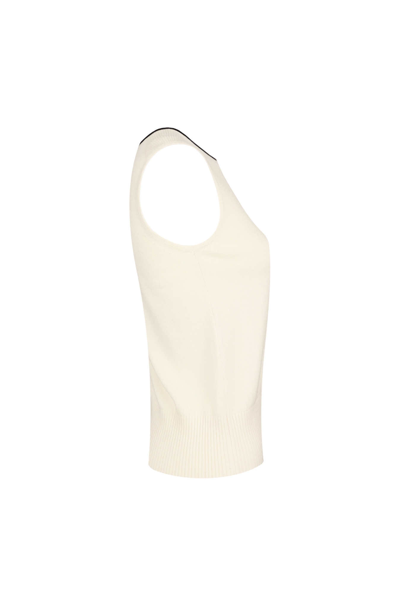 Chanel Cashmere Top With Black Trim