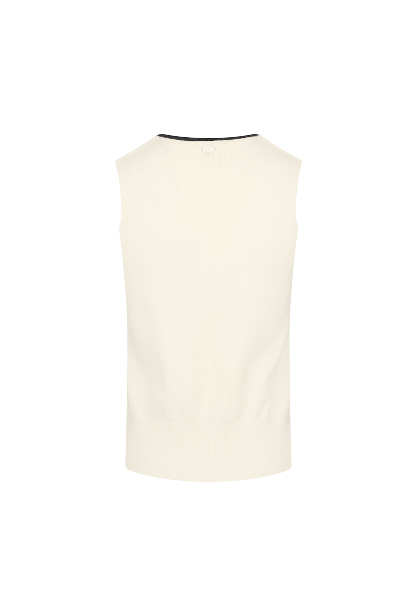 Chanel Cashmere Top With Black Trim