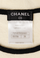Chanel Cashmere Top With Black Trim
