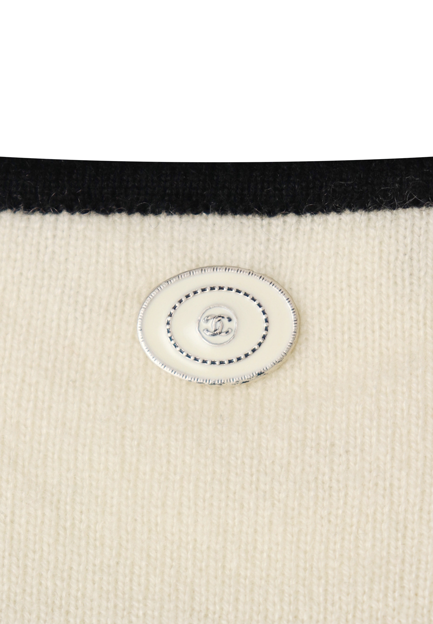 Chanel Cashmere Top With Black Trim