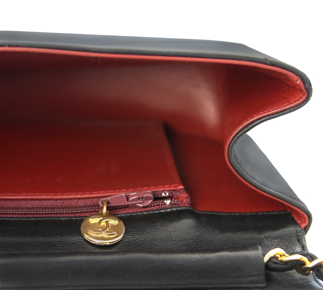 Chanel Black Bag On A Chain