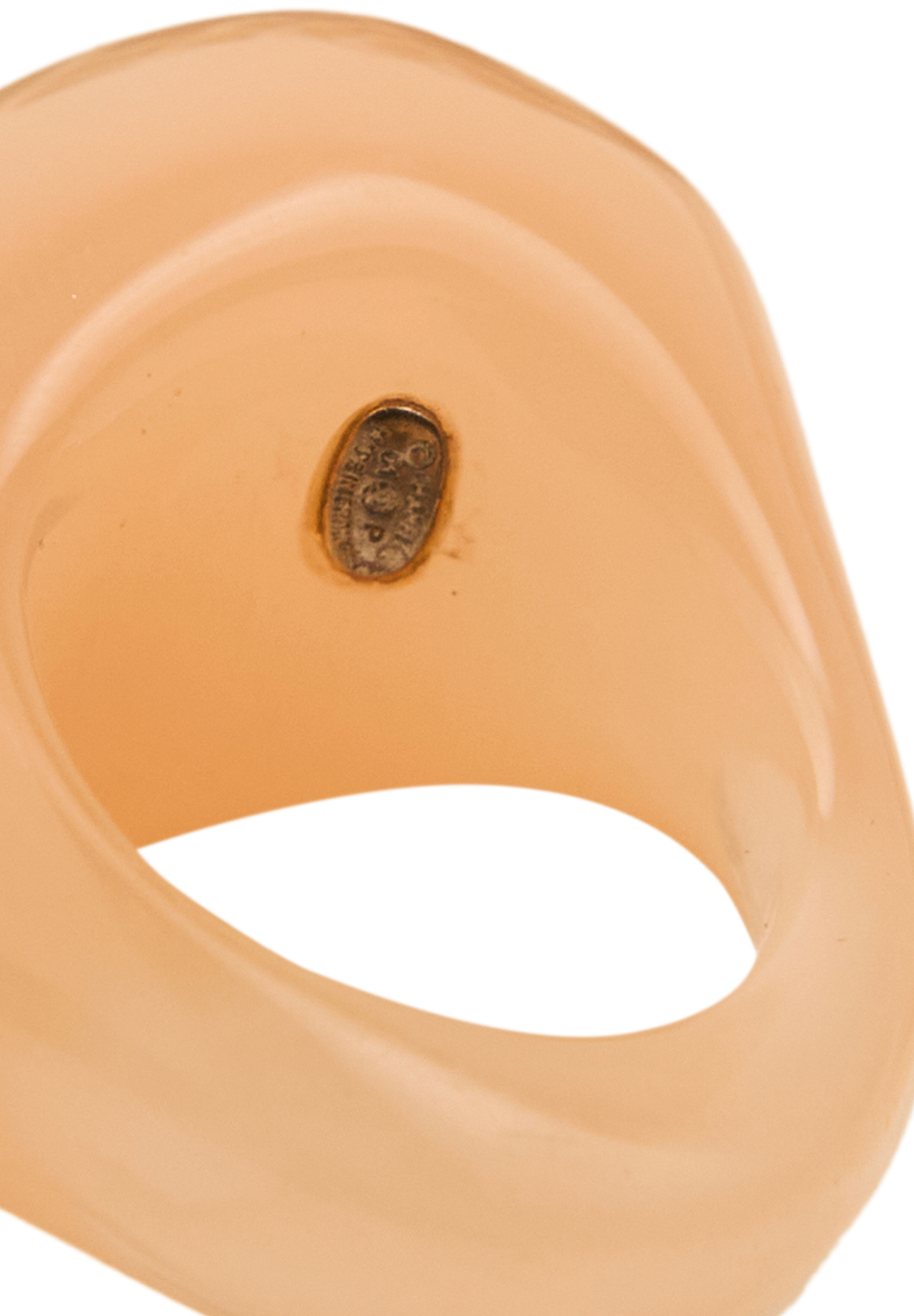 Chanel Pink Logo Ring