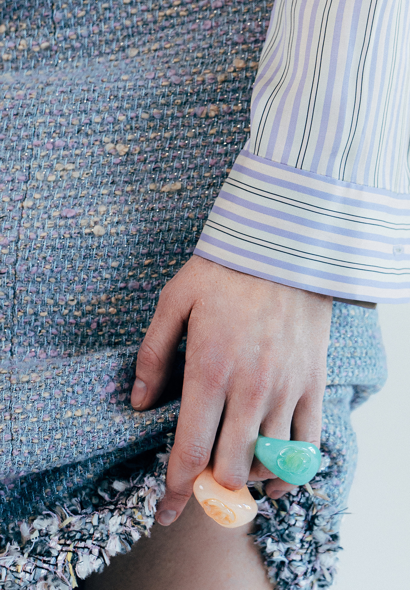 Chanel Pink Logo Ring