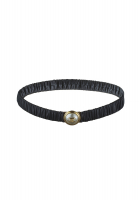 Chanel Black Leather Pearl Buckle Belt