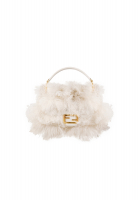 Fendi White Ostrich Feather Baguette 