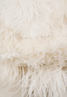 Fendi White Ostrich Feather Baguette 