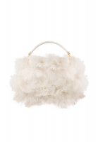Fendi White Ostrich Feather Baguette 