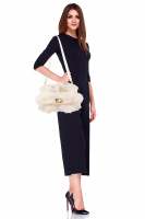 Fendi White Ostrich Feather Baguette 