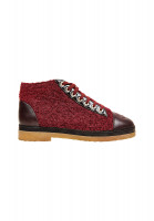 Chanel Tweed Boots With Logo