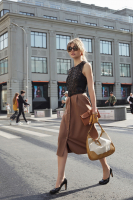 Hermès Trim Canvas And Beige Leather Bag