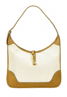Hermès Trim Canvas And Beige Leather Bag