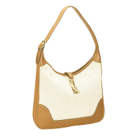 Hermès Trim Canvas And Beige Leather Bag