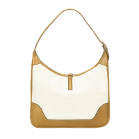 Hermès Trim Canvas And Beige Leather Bag