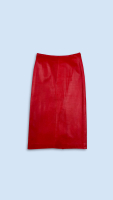 Gucci Red Leather Skirt