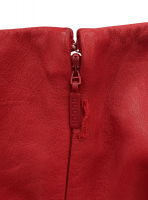 Gucci Red Leather Skirt