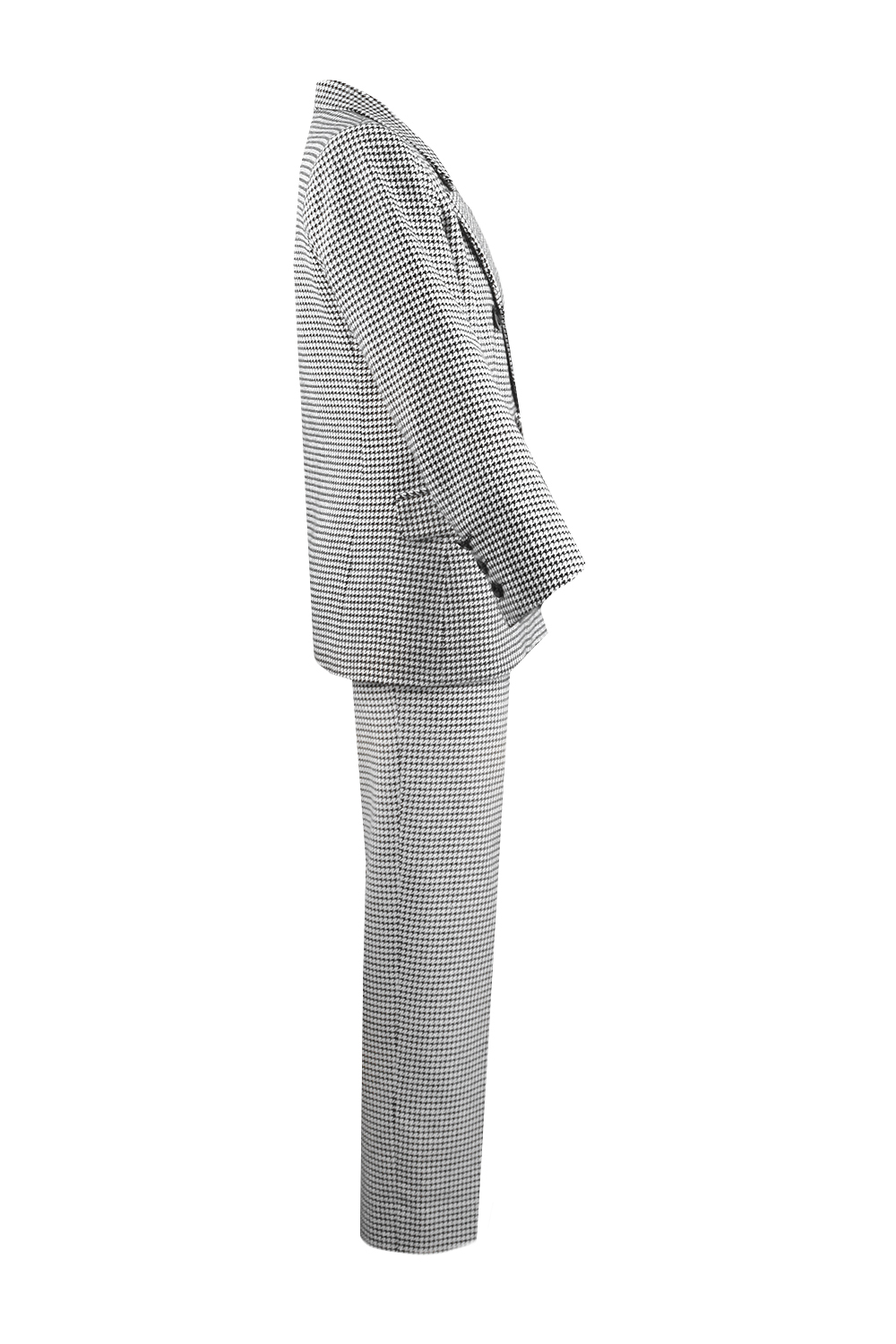 Yves Saint Laurent Black And White Wool Suit