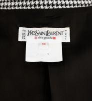 Yves Saint Laurent Black And White Wool Suit