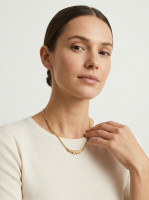 Gold Necklace with Crystals