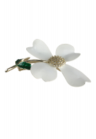 Sarah Coventry White Flower Brooch