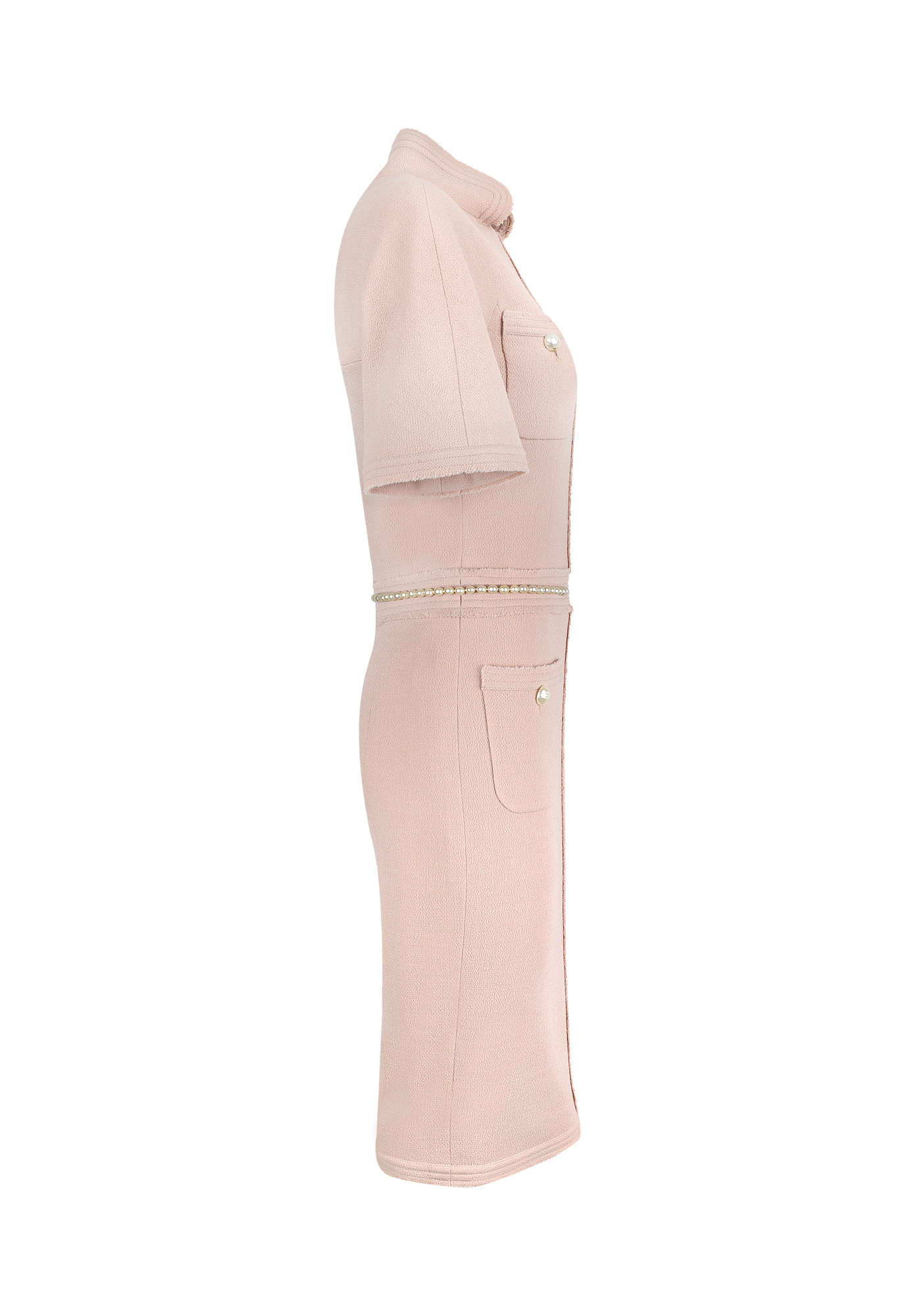 Pink Chanel Dress With Pearl Belt