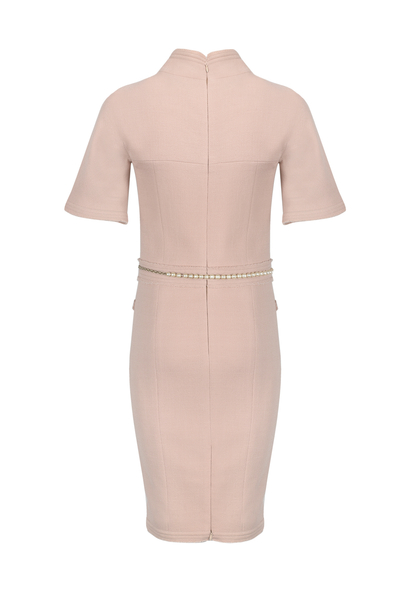 Pink Chanel Dress With Pearl Belt